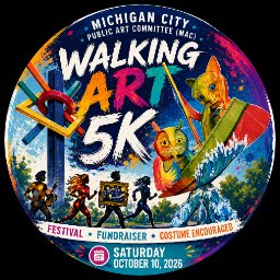 Walking Art 5K Badge