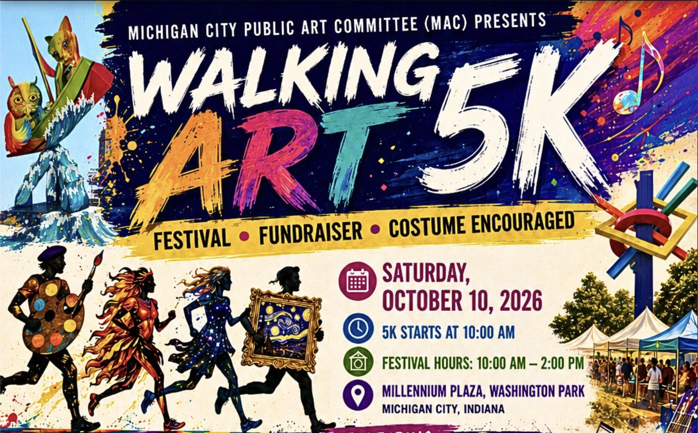 Walking Art 5K Festival header